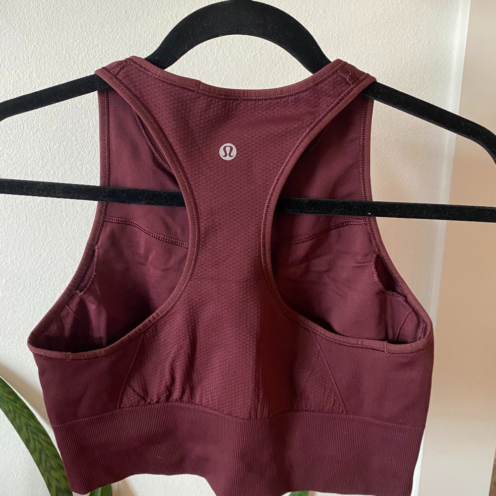Lululemon Invigorate High Neck Longline Crop, Plum